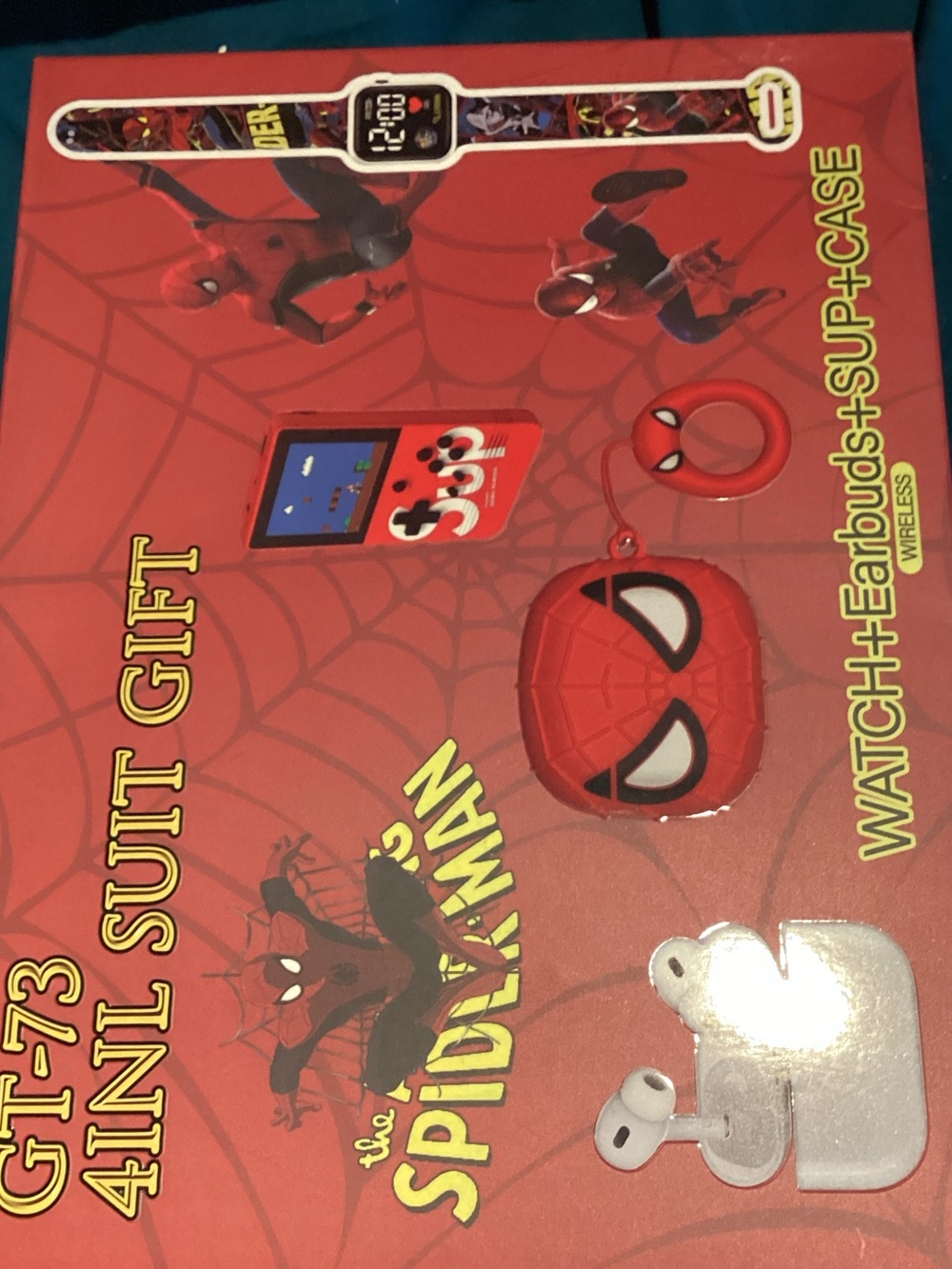 Spiderman Kids Watch & Earbuds Gift Set - Red